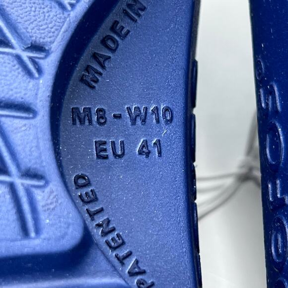 OOFOS OOahh Sport Slide Slip On Blue Women 10/Men 8 NWT Cushion Comfort Shoe - Picture 9 of 10